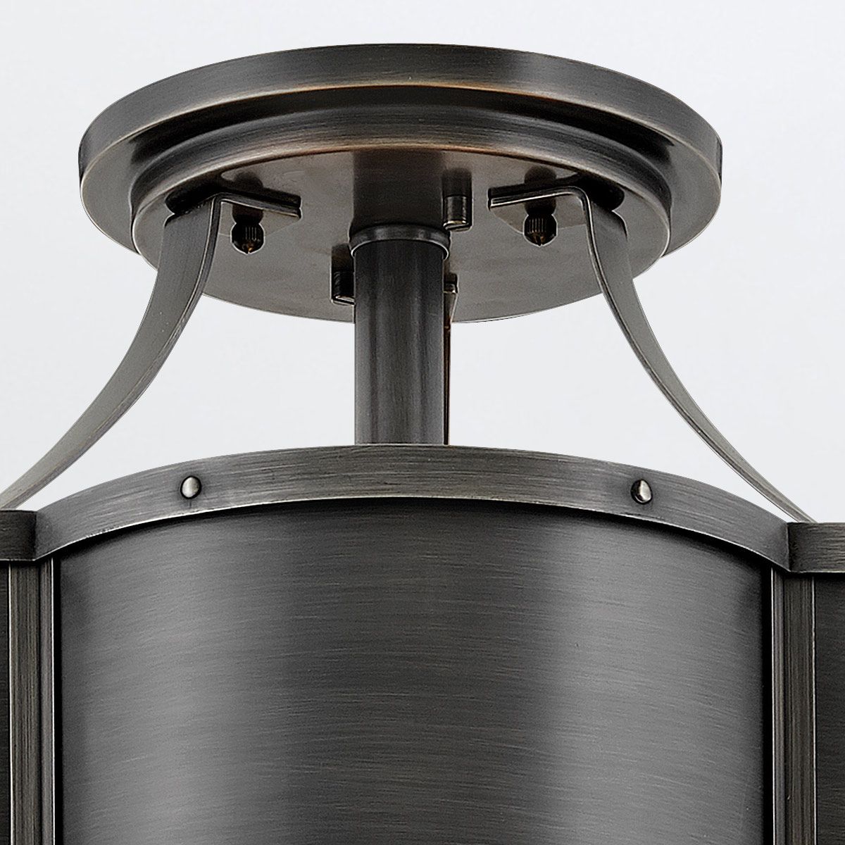 Quintiesse Chance 3 Light Medium Semi-Flush - Blackened Brass