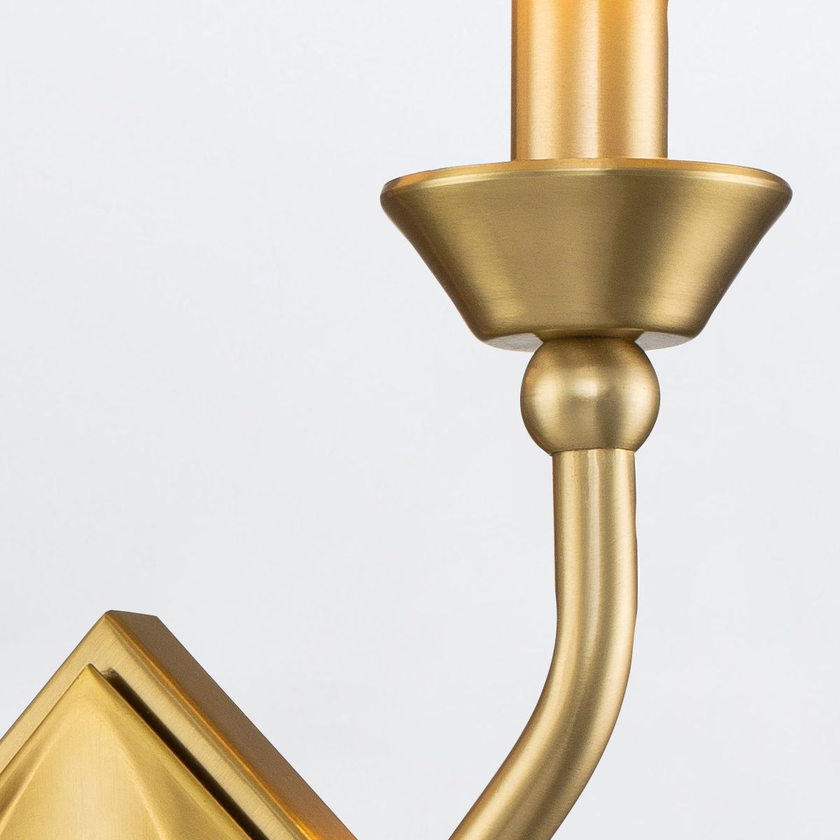 Quintiesse Epsilon 2 Light Wall Light - Aged Brass