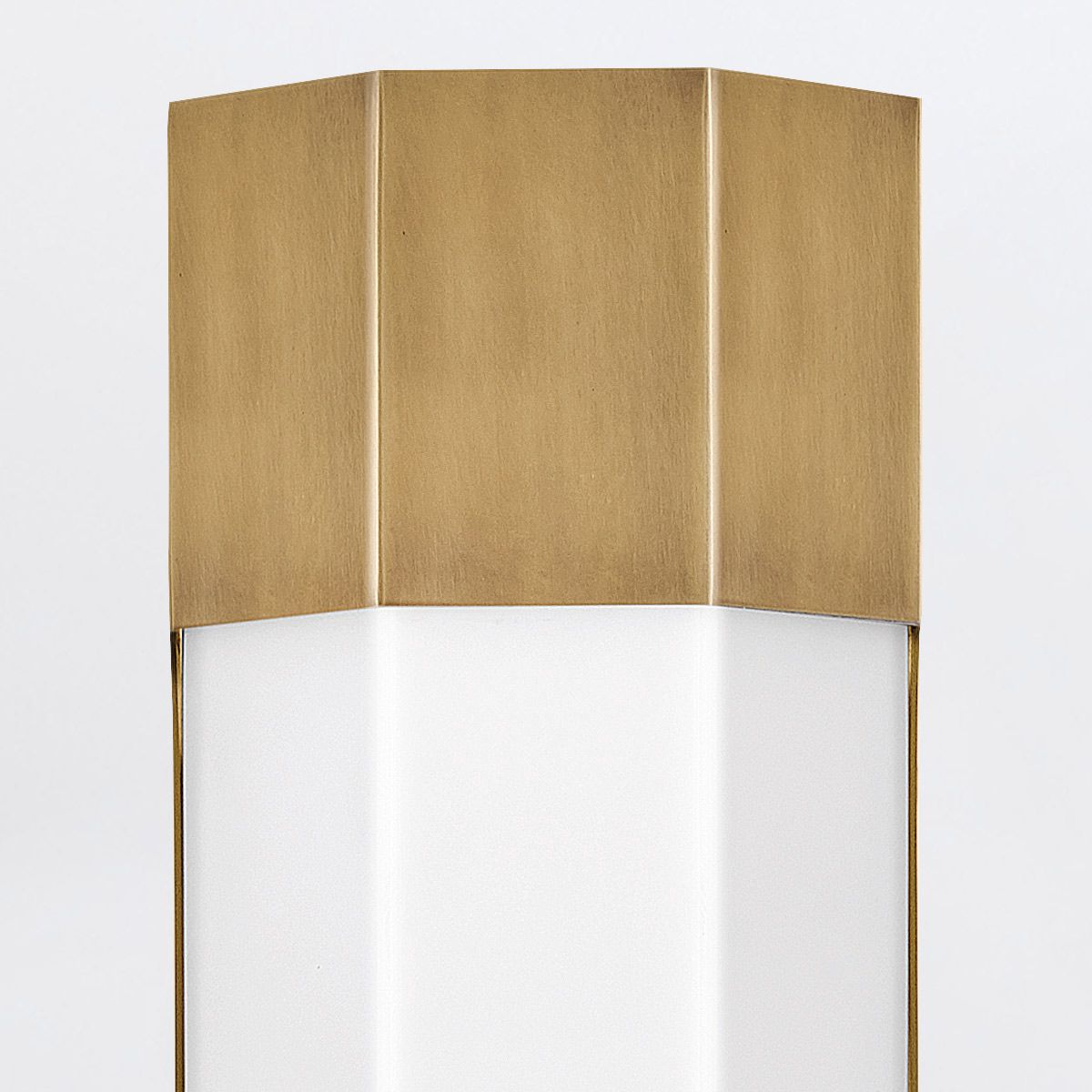 Quintiesse Facet Large LED Wall Light - Heritage Brass