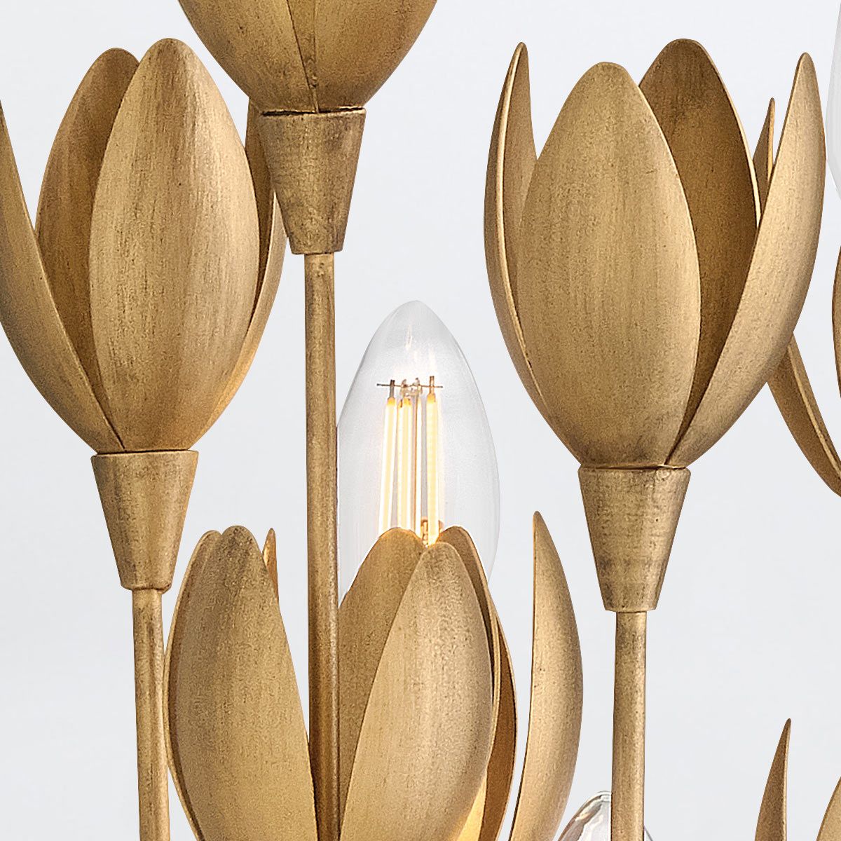 Quintiesse Flora 3 Light Wall Light - Burnished Gold