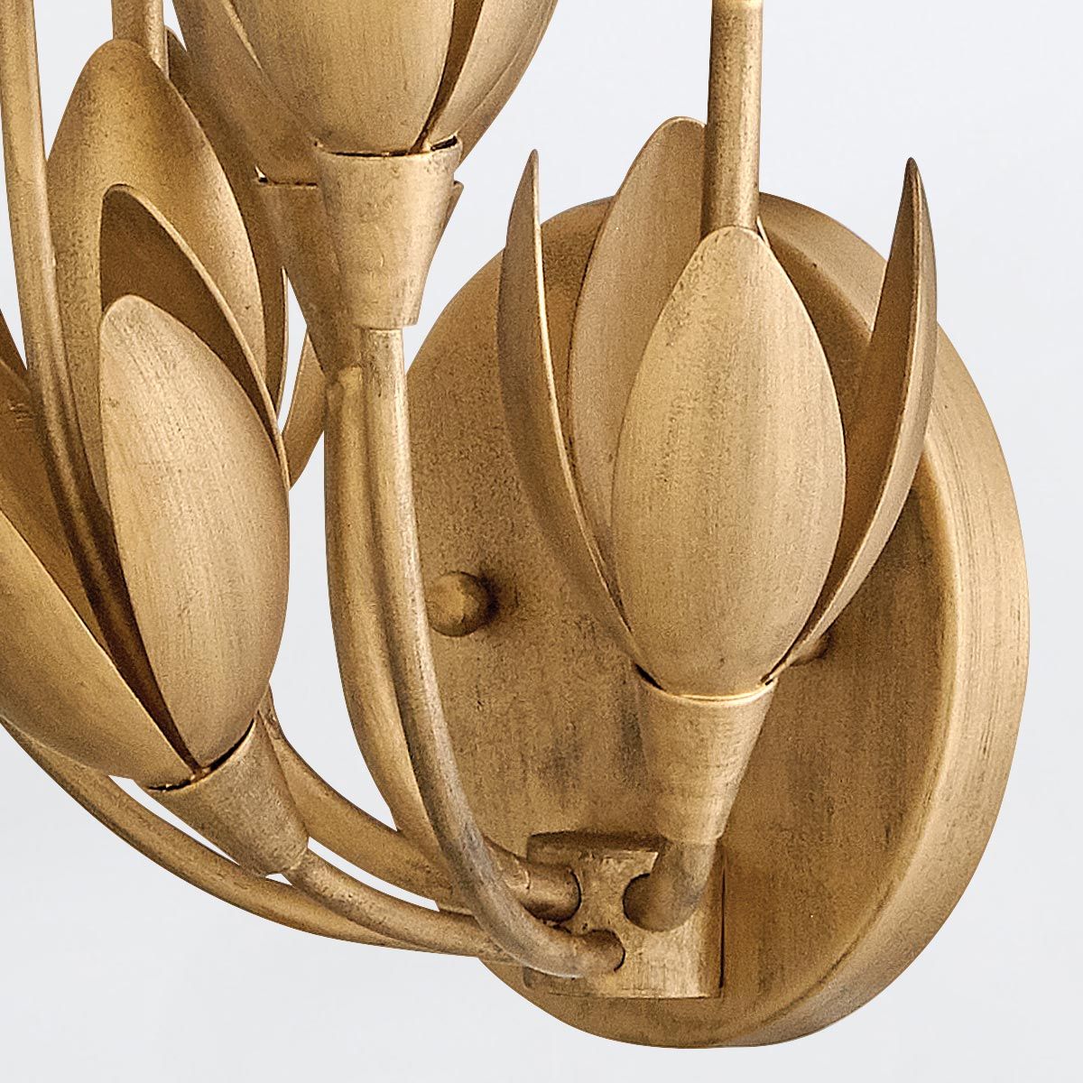 Quintiesse Flora 3 Light Wall Light - Burnished Gold