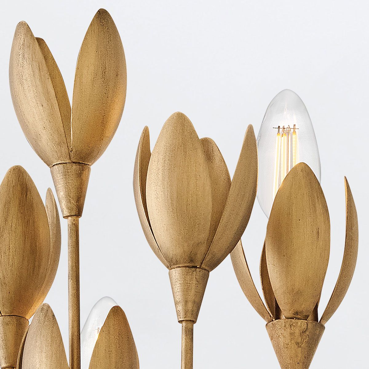 Quintiesse Flora 3 Light Wall Light - Burnished Gold