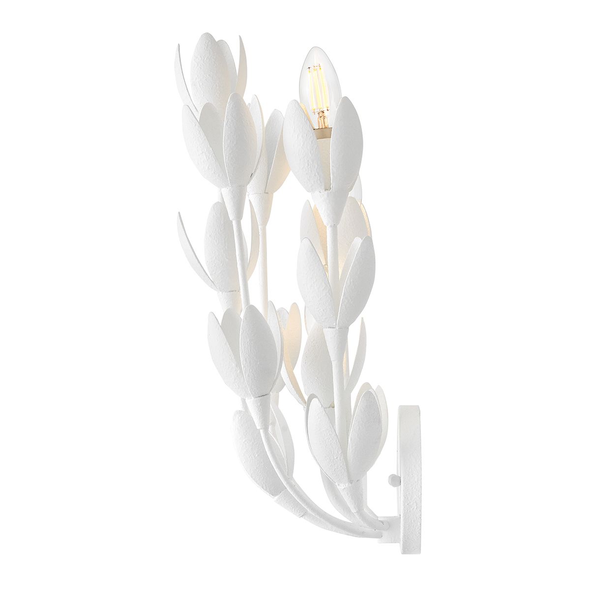 Quintiesse Flora 3 Light Wall Light - Textured Plaster
