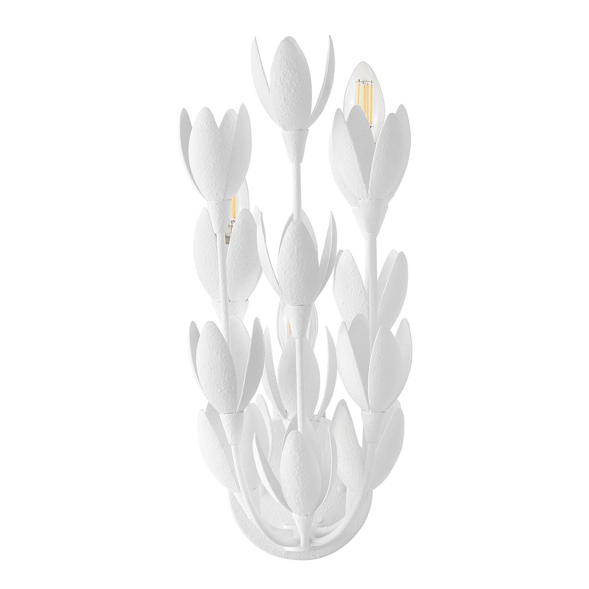 Quintiesse Flora 3 Light Wall Light - Textured Plaster