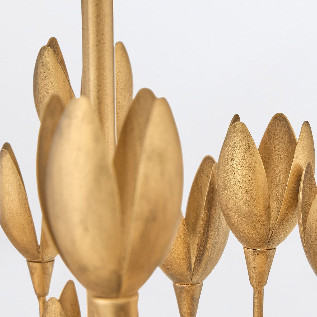 Quintiesse Flora0 10 Light Linear Chandelier - Burnished Gold