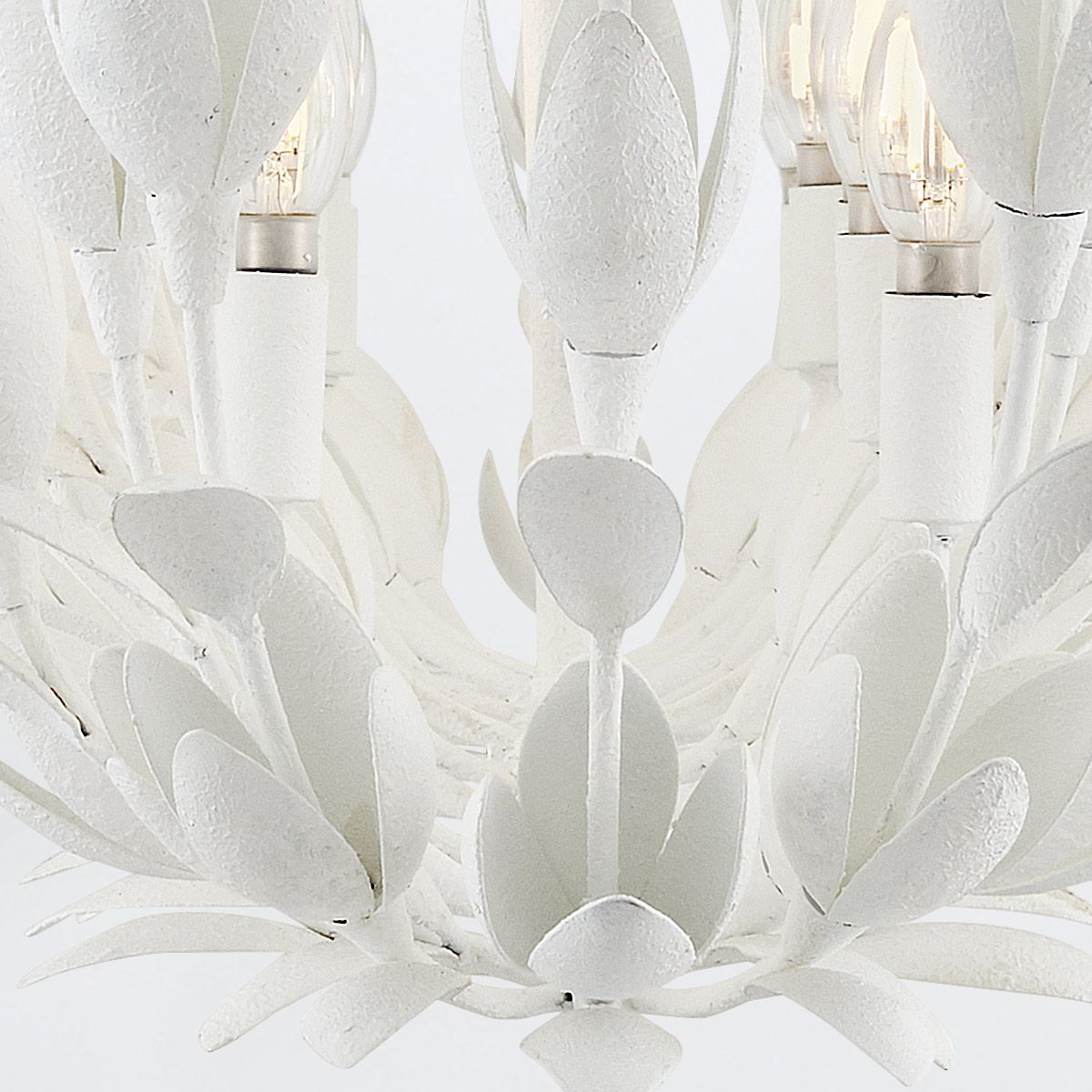 Quintiesse Flora0 10 Light Linear Chandelier - Textured Plaster