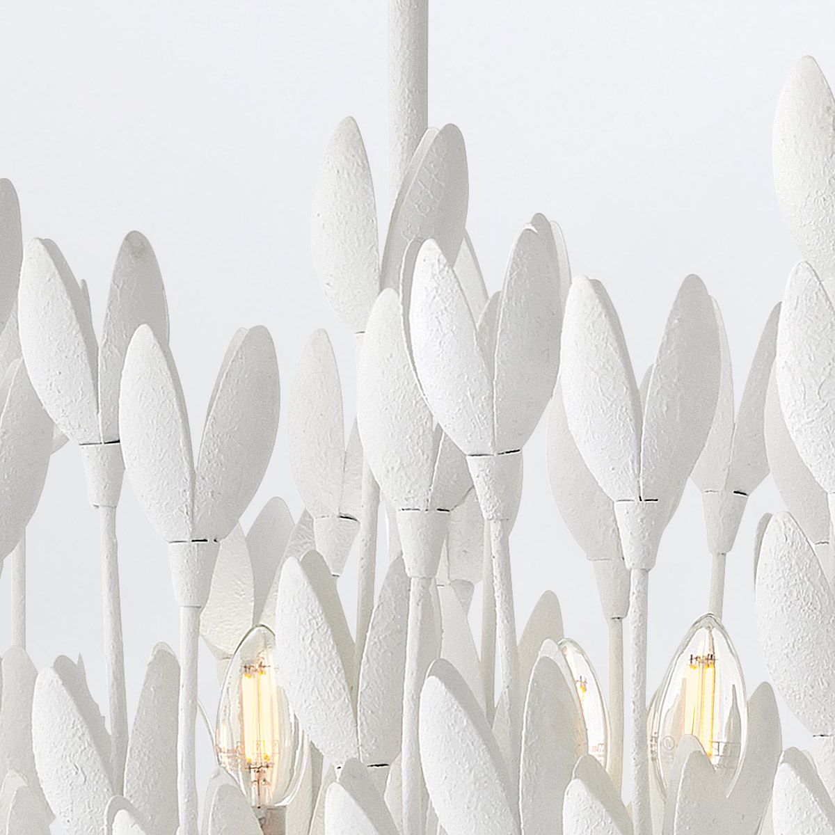 Quintiesse Flora0 10 Light Linear Chandelier - Textured Plaster