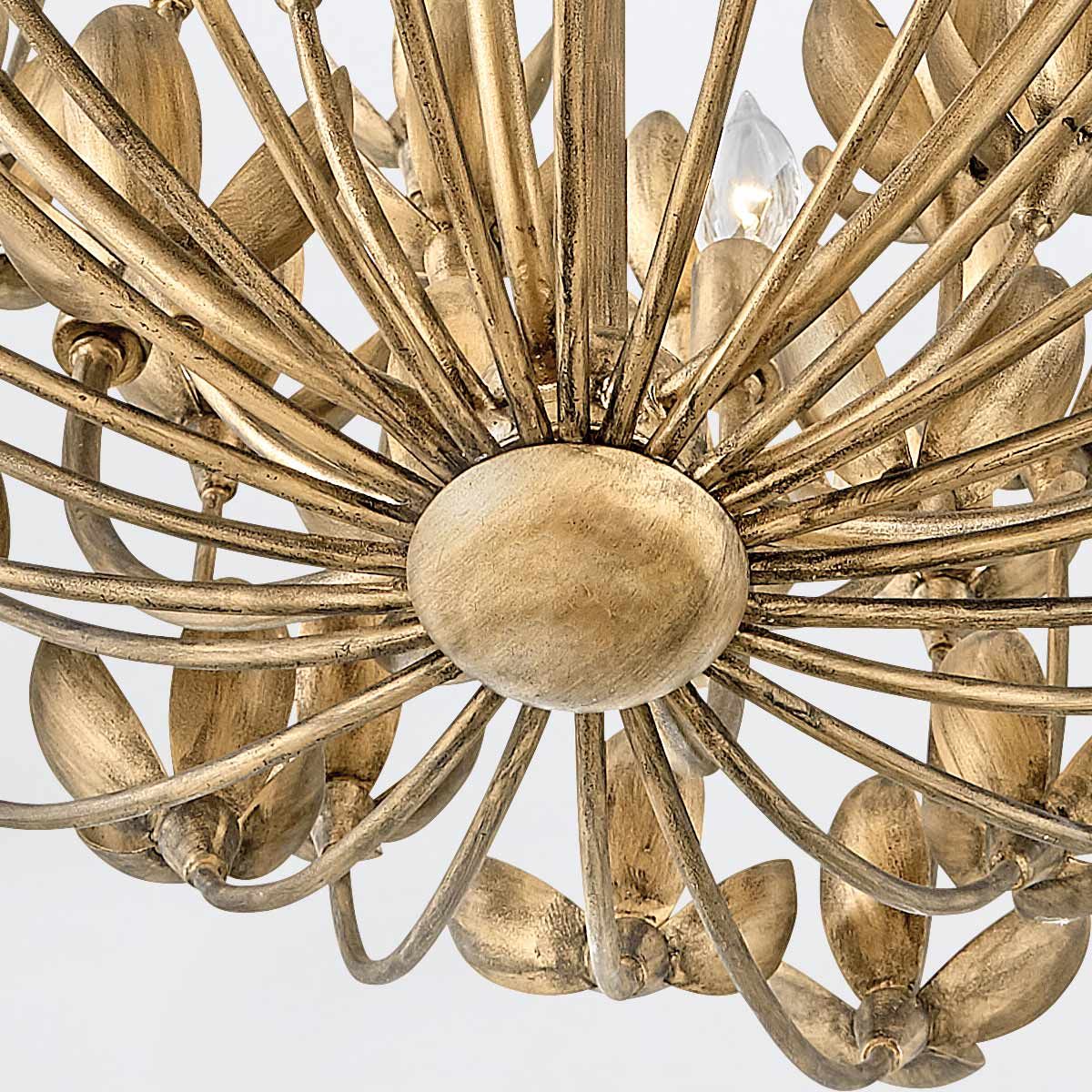 Quintiesse Flora 6 Light Chandelier - Burnished Gold