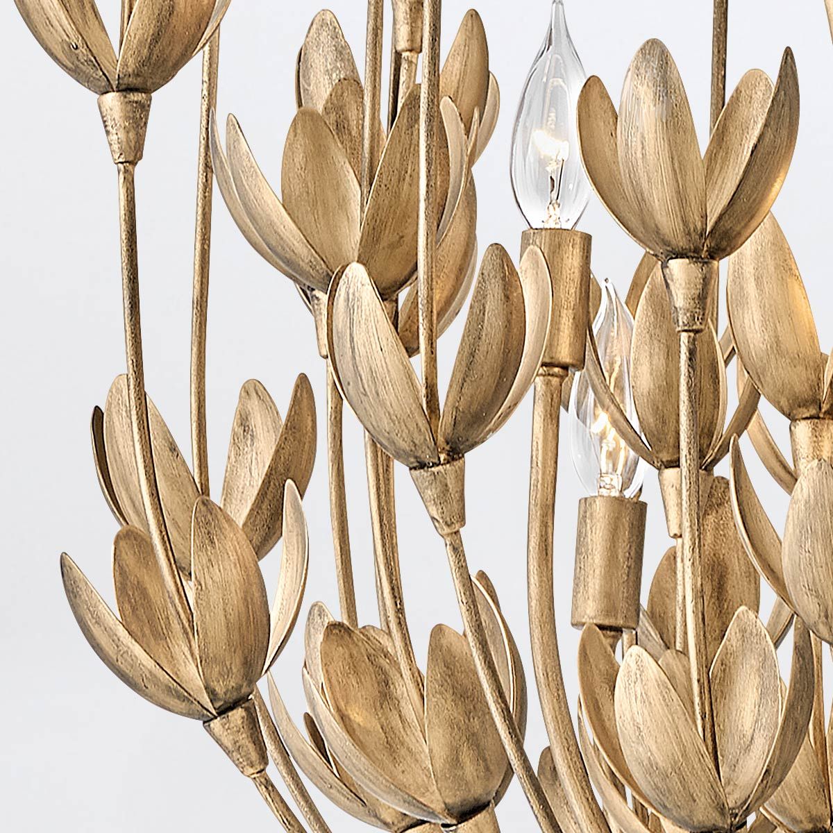 Quintiesse Flora 6 Light Chandelier - Burnished Gold