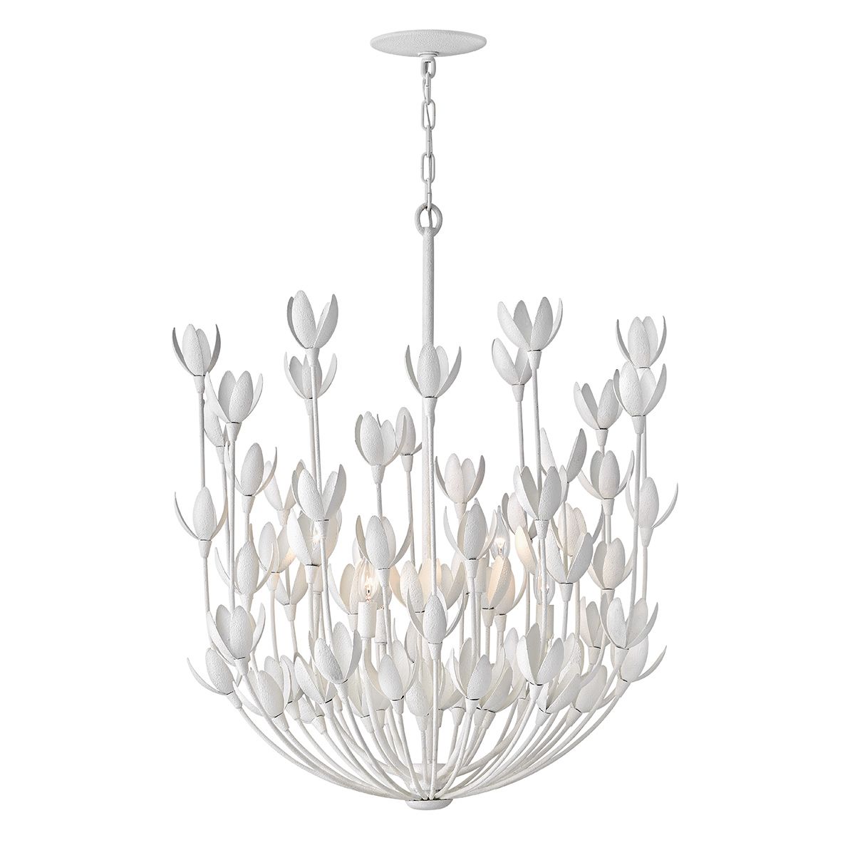Quintiesse Flora 6 Light Chandelier - Textured Plaster