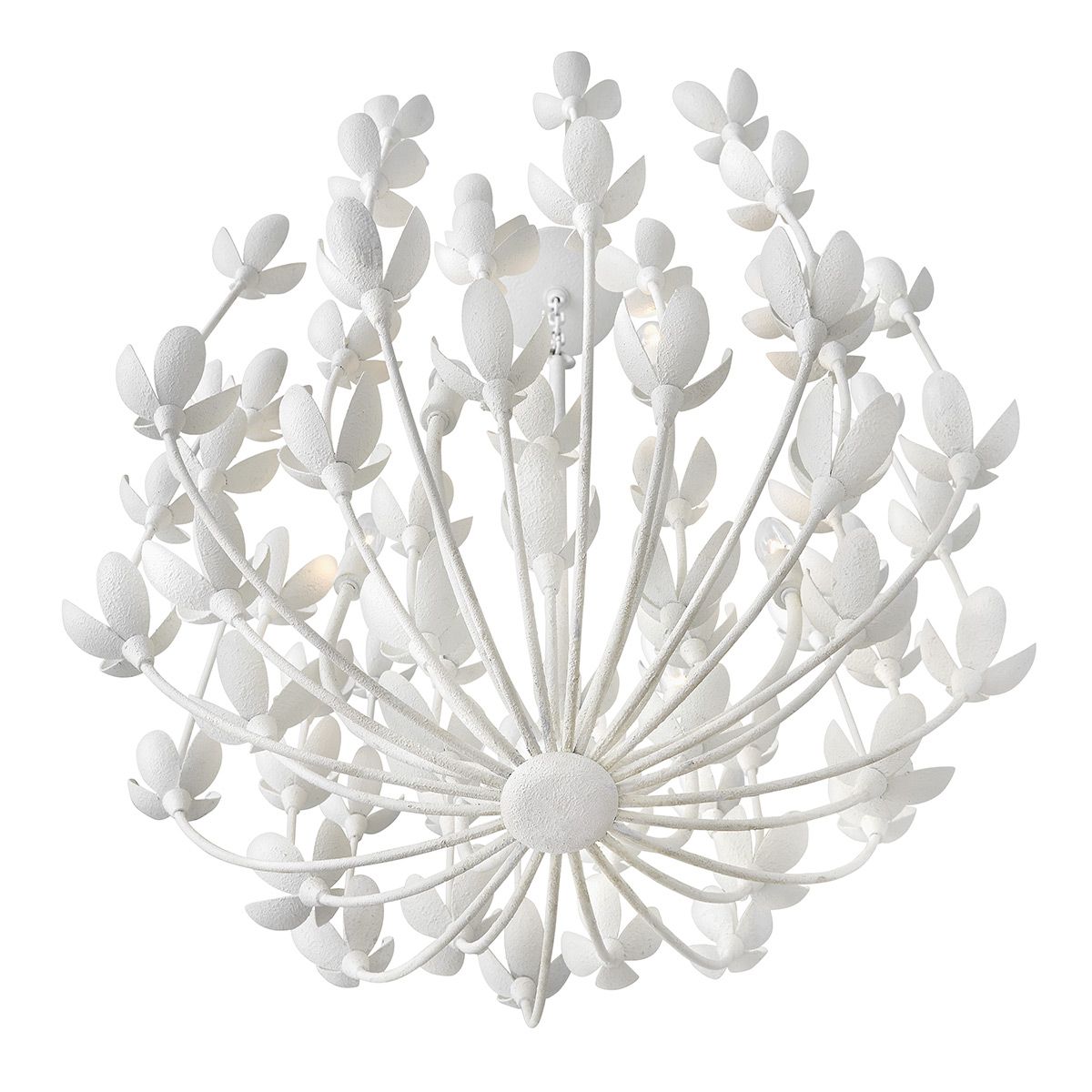 Quintiesse Flora 6 Light Chandelier - Textured Plaster