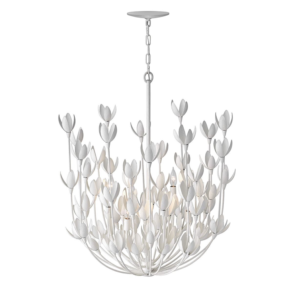 Quintiesse Flora 6 Light Chandelier - Textured Plaster