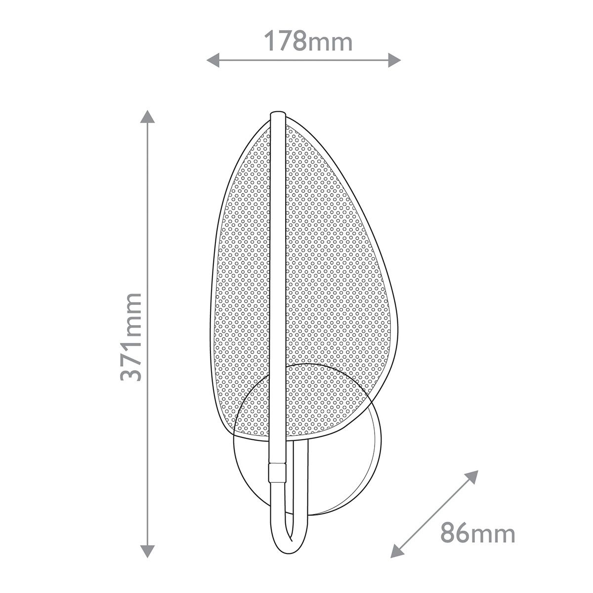 Quintiesse Floriana 1 Leaf LED Wall Light - Natural Brass