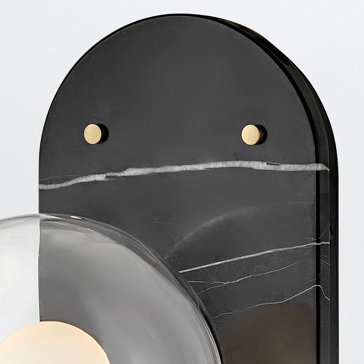 Quintiesse Gilda 1 Light Wall Light - Black with Heritage Brass accents
