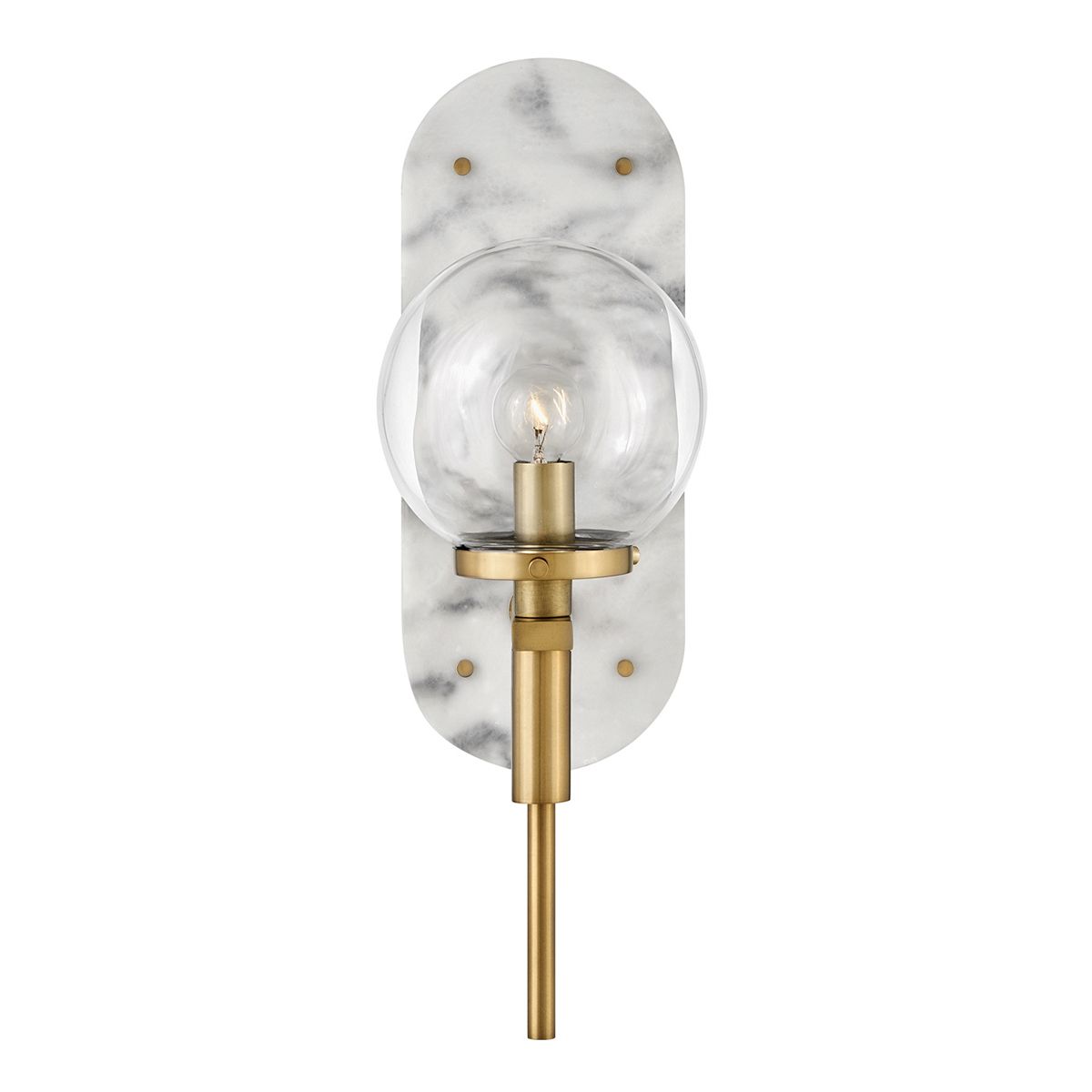 Quintiesse Gilda 1 Light Wall Light - Heritage Brass