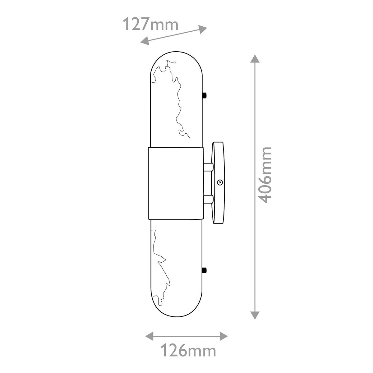 Quintiesse Ibiza Medium LED Wall Light - Heritage Brass