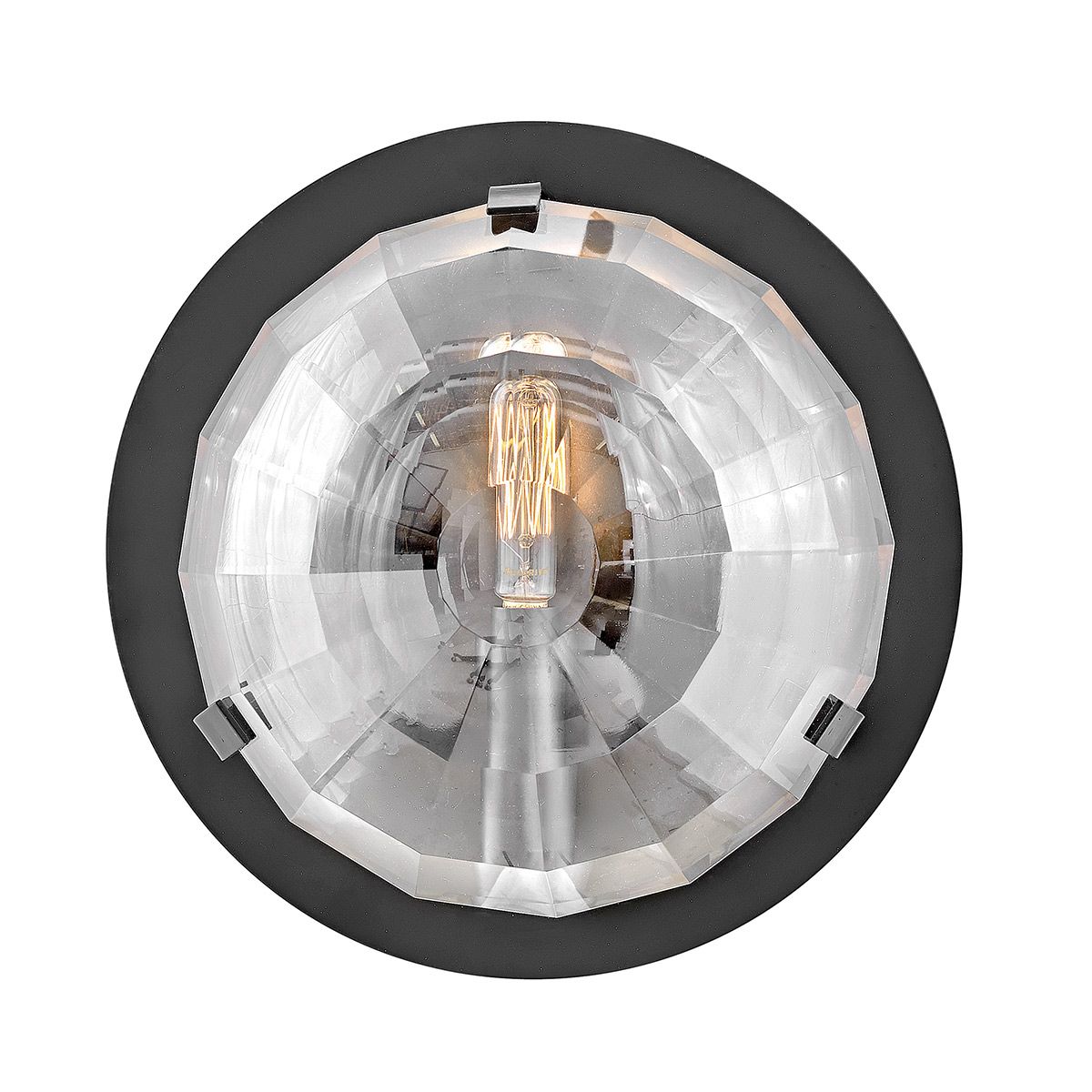 Quintiesse Leo 1 Light Wall Light - Black