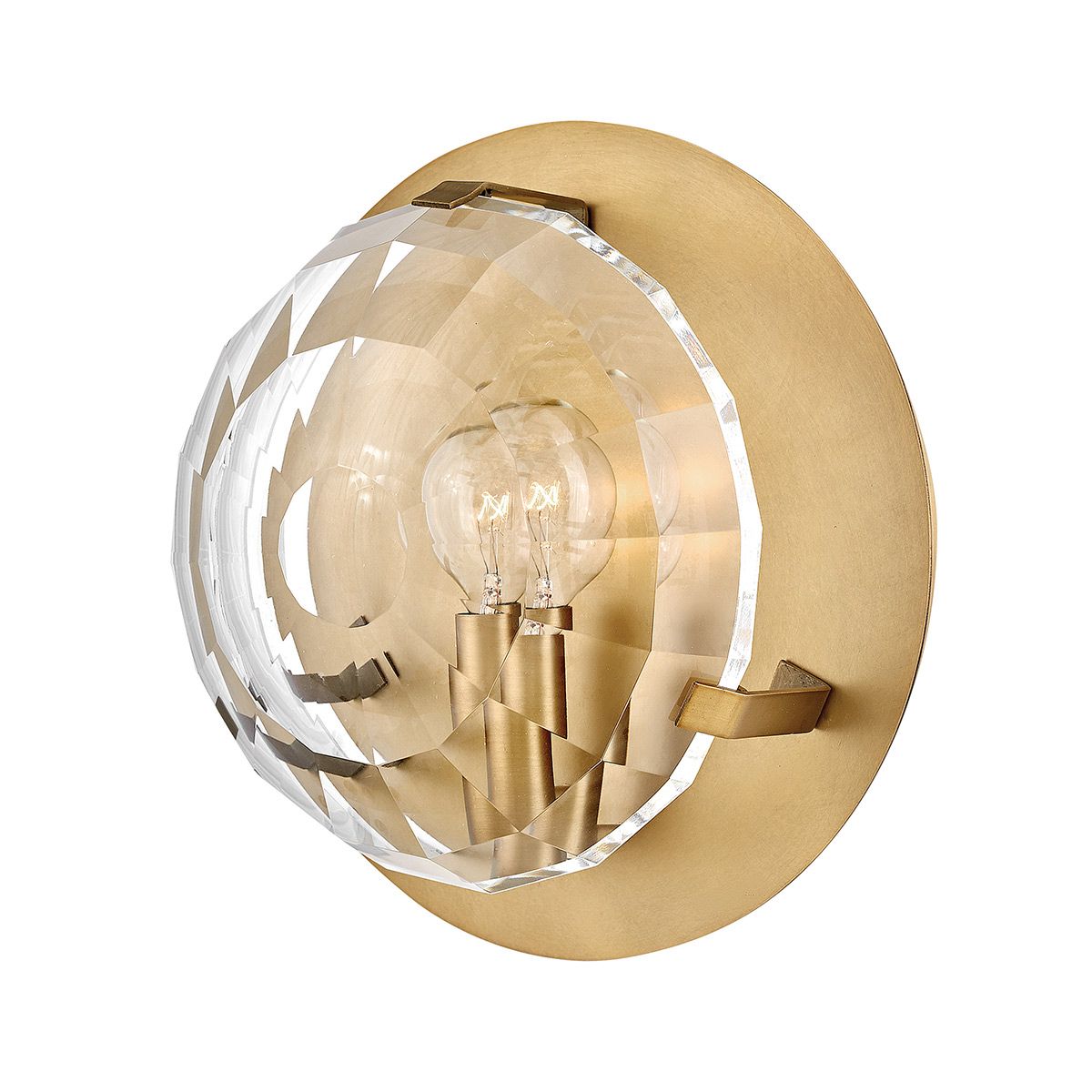 Quintiesse Leo 1 Light Wall Light - Heritage Brass
