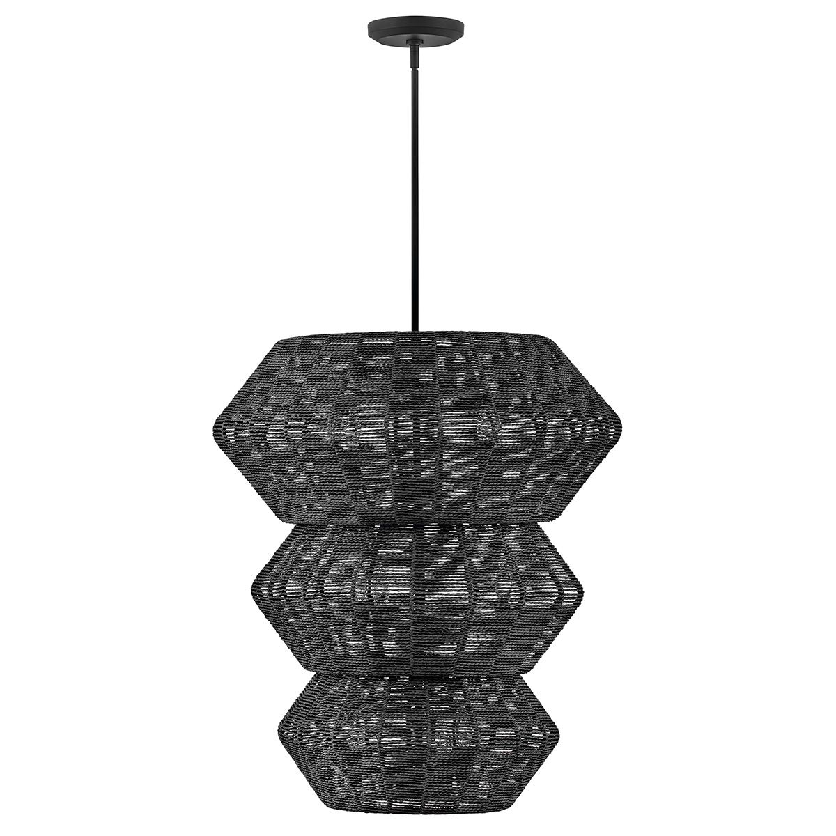Quintiesse Luca 10 Light Multi Tier Chandelier - Black
