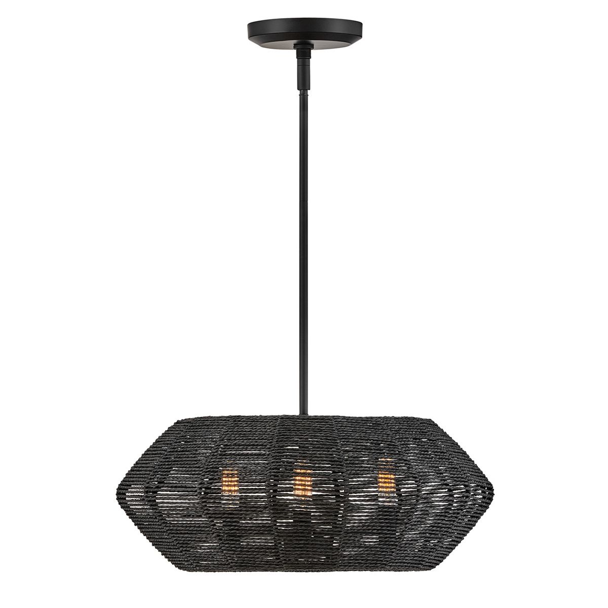 Quintiesse Luca 3 Light Duo-Mount Pendant - Black