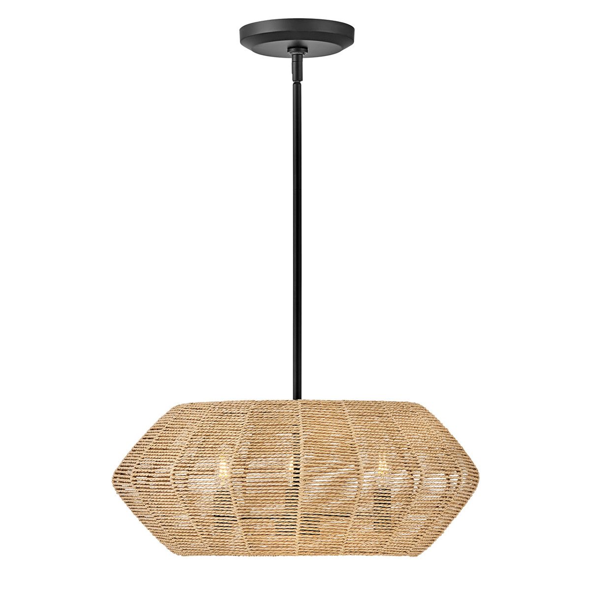 Quintiesse Luca 3 Light Duo-Mount Pendant - Black & Camel