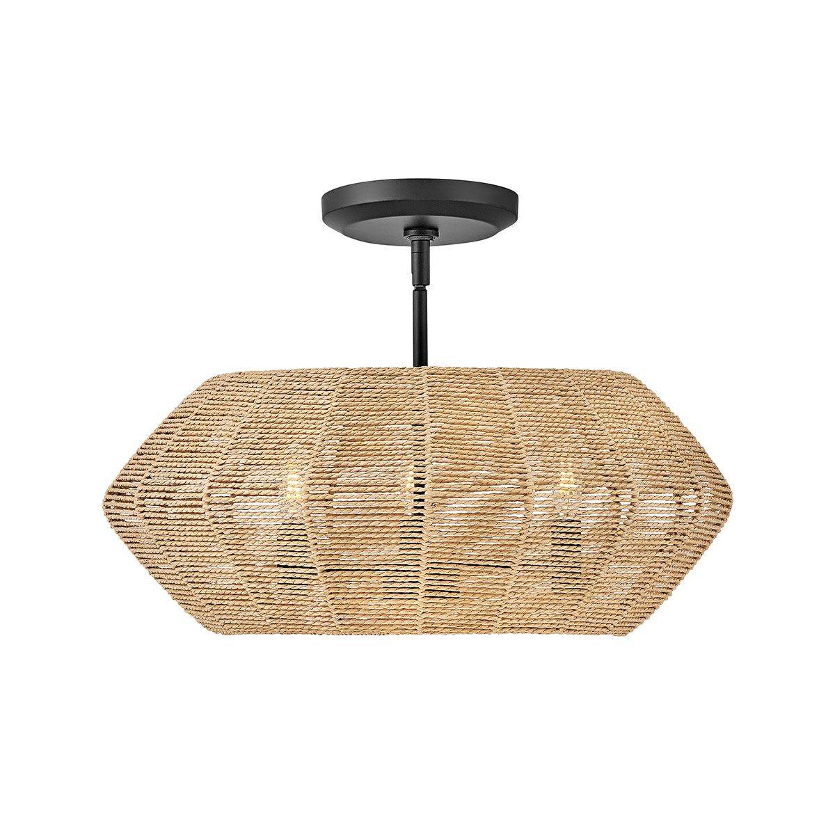 Quintiesse Luca 3 Light Duo-Mount Pendant - Black & Camel