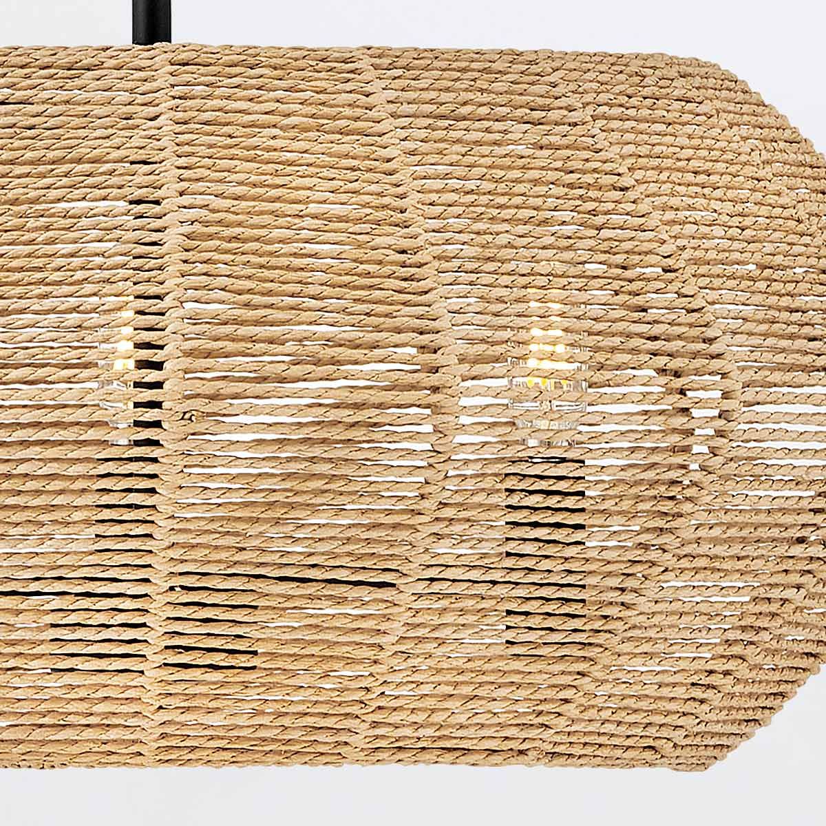 Quintiesse Luca 3 Light Duo-Mount Pendant - Black & Camel