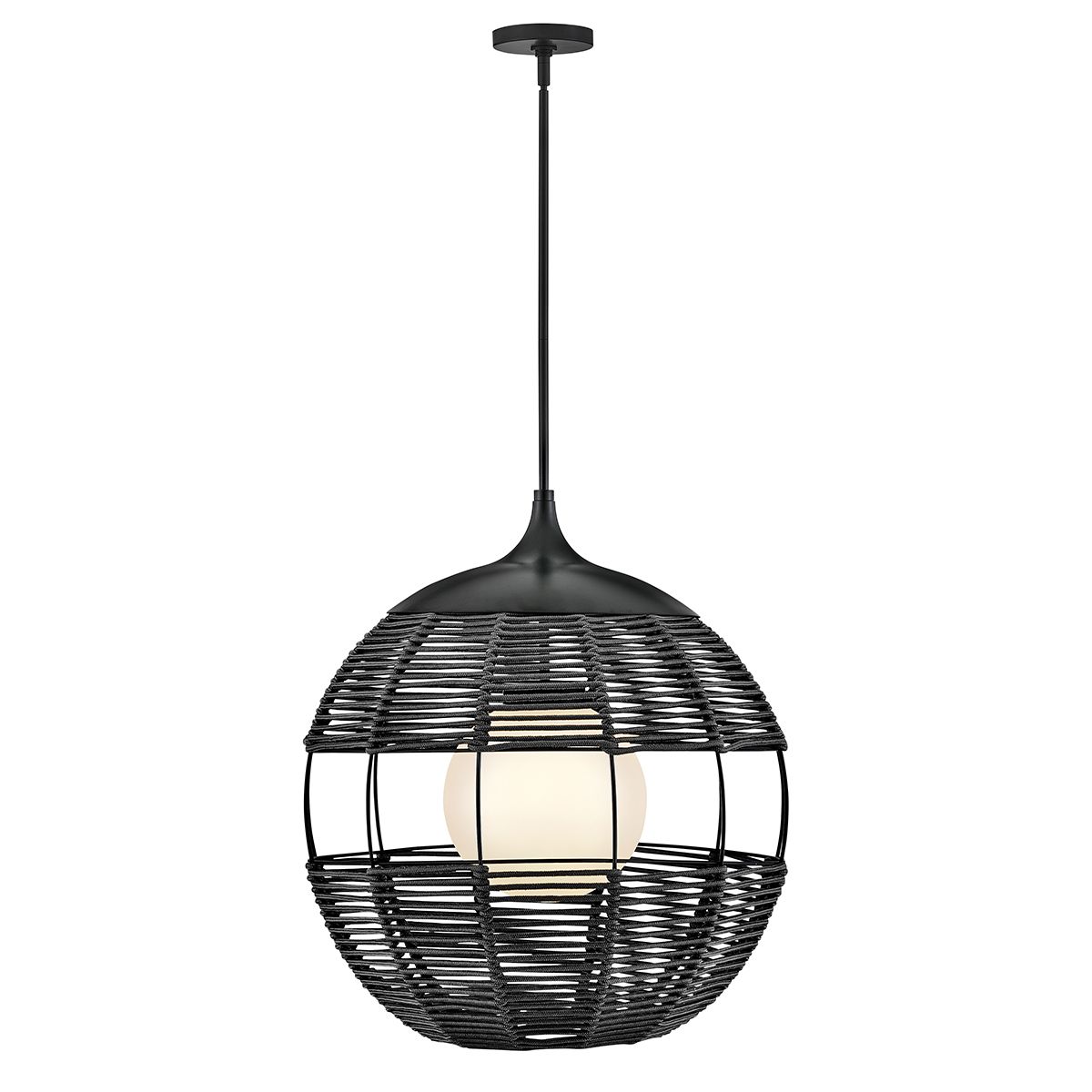 Quintiesse Maddox 1 Light Medium Outdoor Pendant - Black