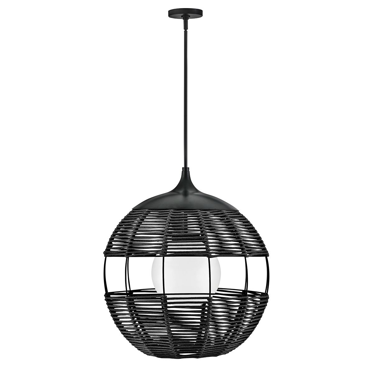 Quintiesse Maddox 1 Light Medium Outdoor Pendant - Black