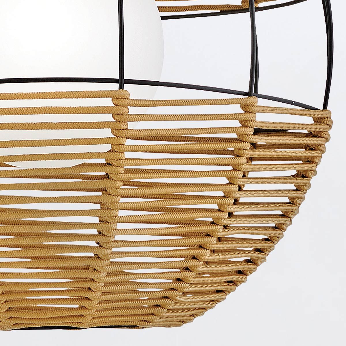 Quintiesse Maddox 1 Light Medium Outdoor Pendant - Black & Camel