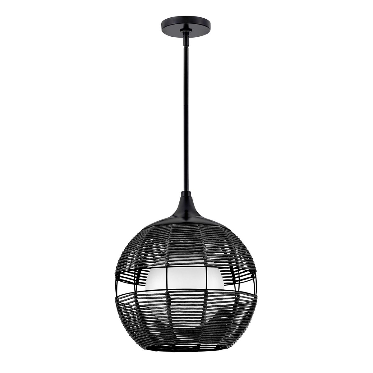 Quintiesse Maddox 1 Light Small Outdoor Pendant - Black