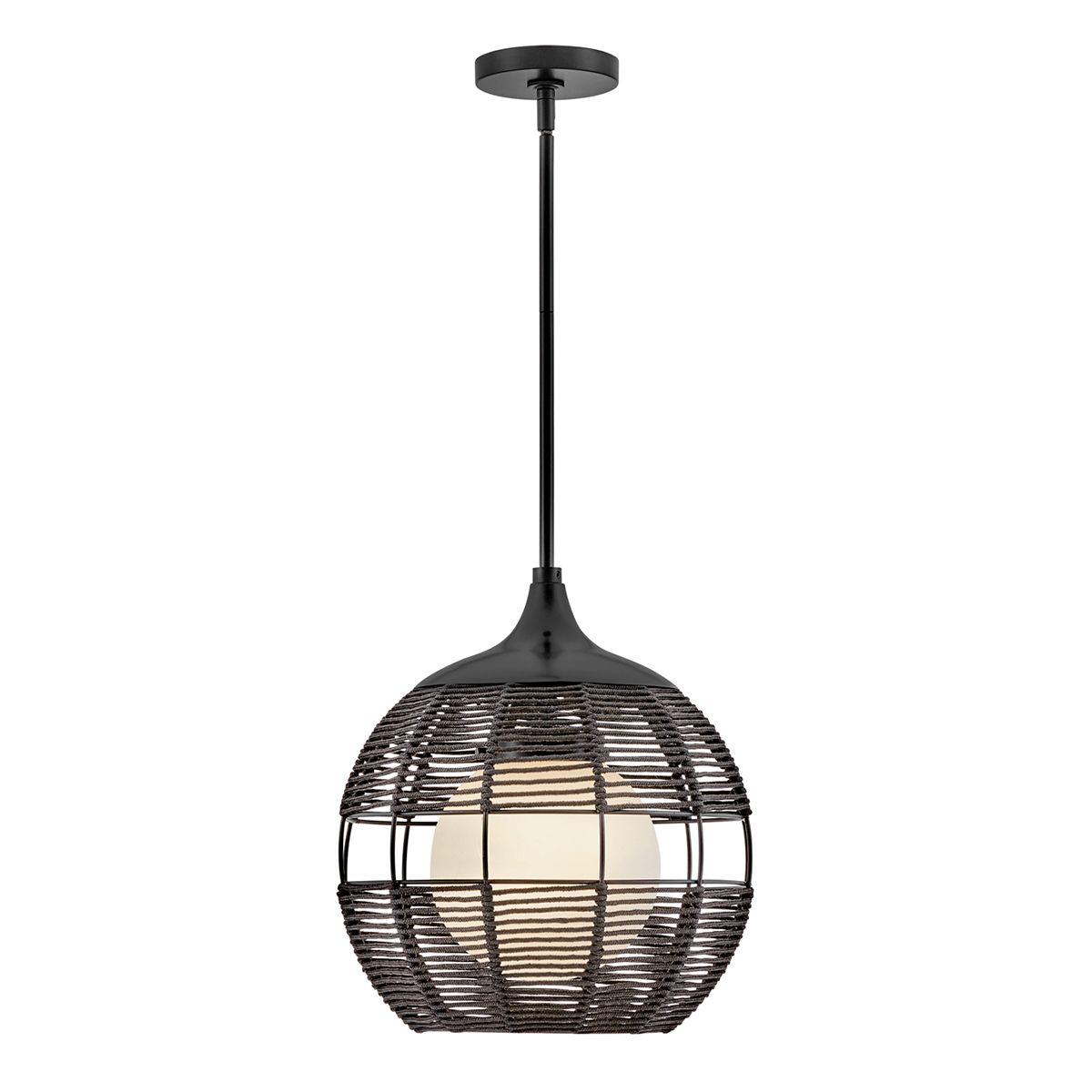Quintiesse Maddox 1 Light Small Outdoor Pendant - Black
