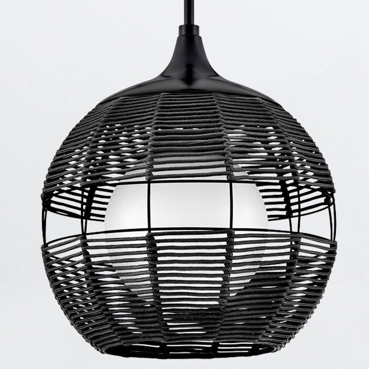 Quintiesse Maddox 1 Light Small Outdoor Pendant - Black