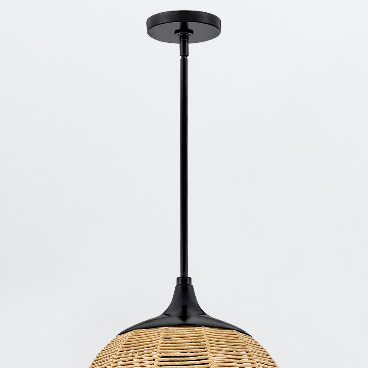 Quintiesse Maddox 1 Light Small Outdoor Pendant - Black & Camel