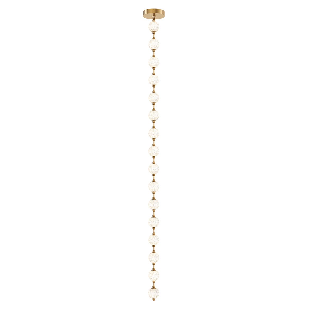 Quintiesse Marni 16 Head LED Pendant - Natural Brass