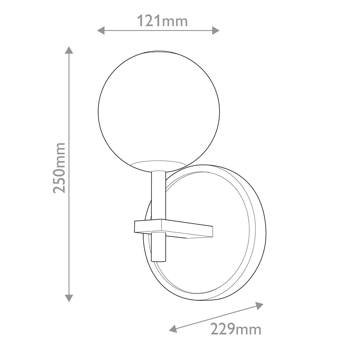Quintiesse Marni LED Wall Light - Natural Brass