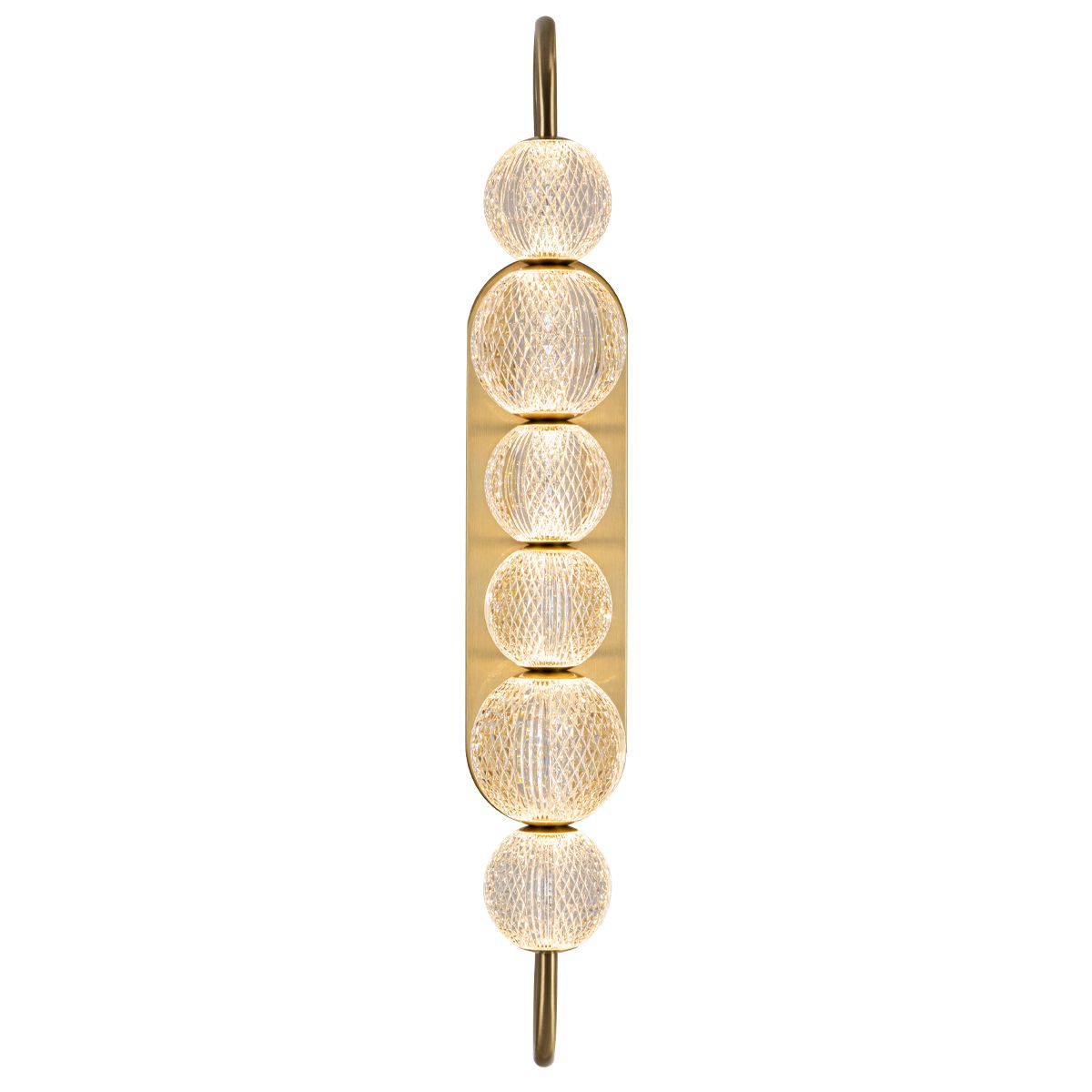 Quintiesse Marni 6 Head LED Wall Light - Natural Brass