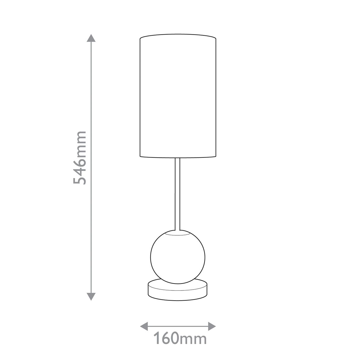 Quintiesse Marni Medium LED Table Lamp - Natural Brass