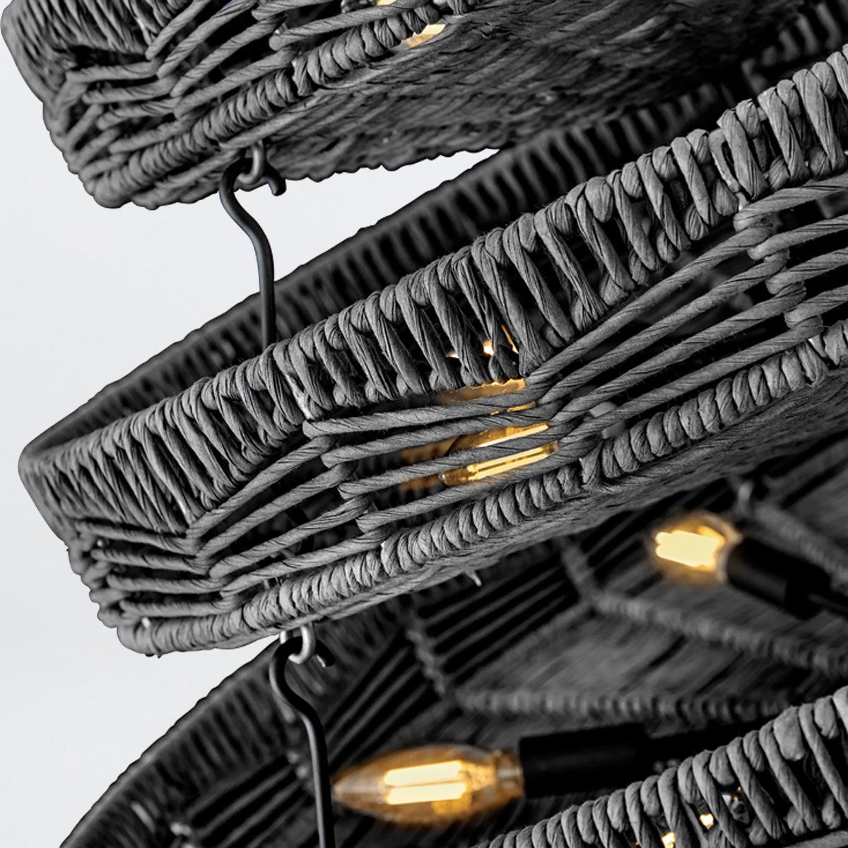 Quintiesse Ophelia 13 Light Multi Tier Chandelier - Black