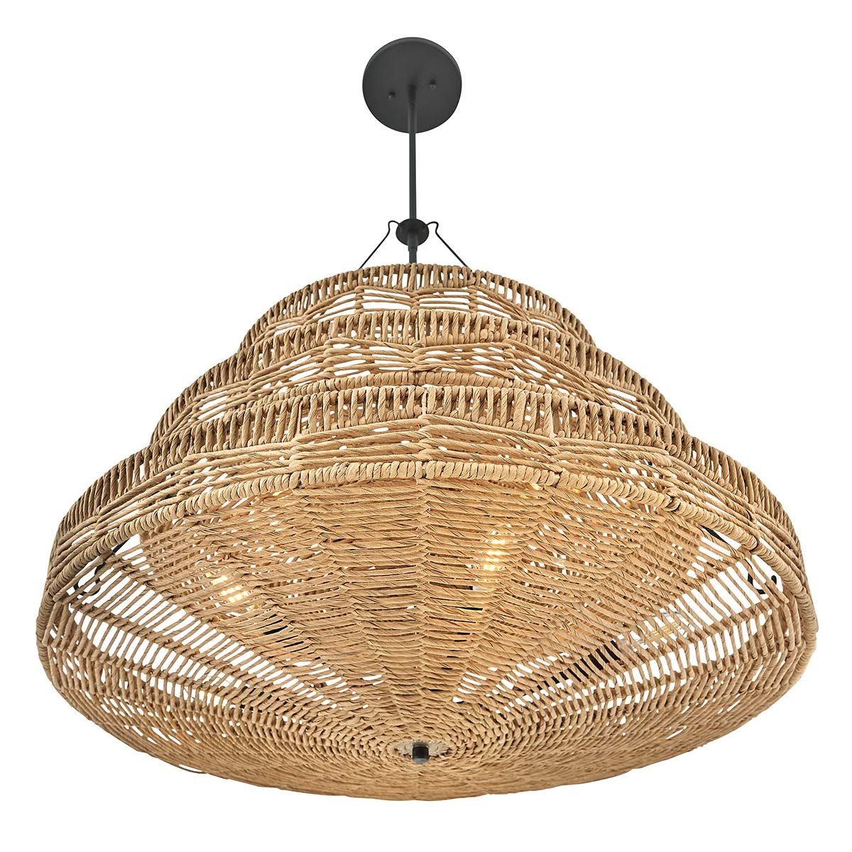 Quintiesse Ophelia 13 Light Multi Tier Chandelier - Black & Camel