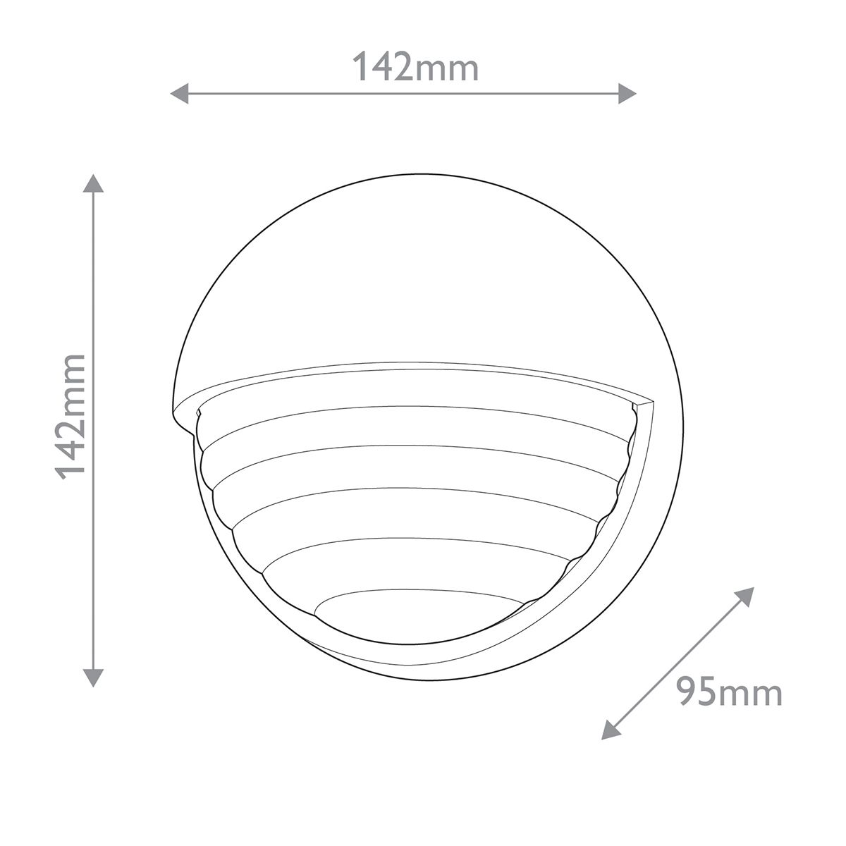 Quintiesse Palais Small LED Wall Light - Polished Nickel