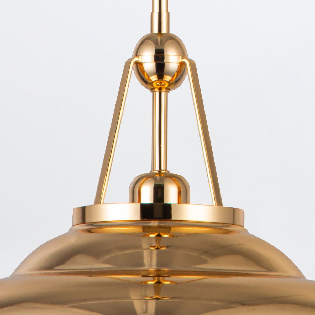 Quintiesse Palmetto 1 Light Pendant - Polished Brass