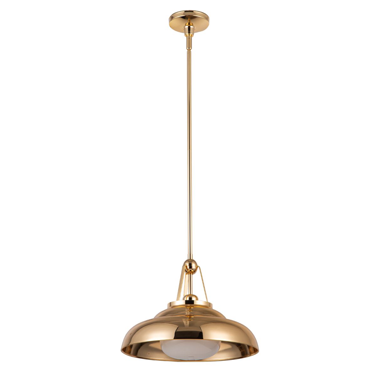 Quintiesse Palmetto 1 Light Pendant - Polished Brass