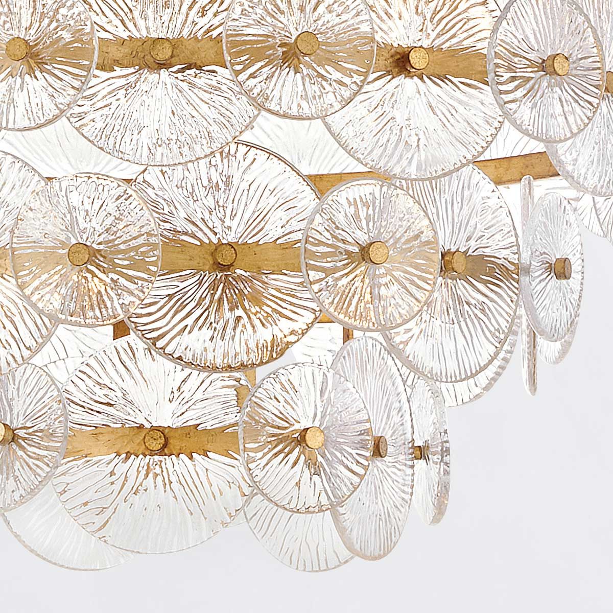 Quintiesse Rene 16 Light Multi Tier Chandelier - Distressed Brass