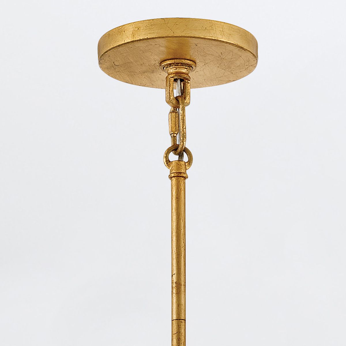 Quintiesse Rene 6 Light Drum Chandelier - Distressed Brass