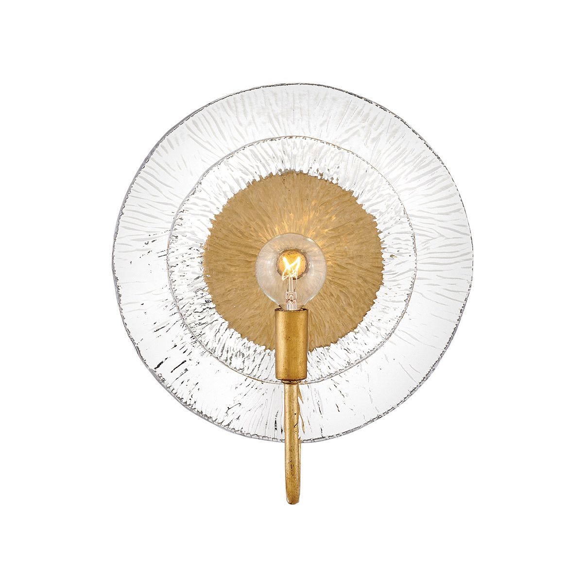 Quintiesse Rene 1 Light Wall Light - Distressed Brass