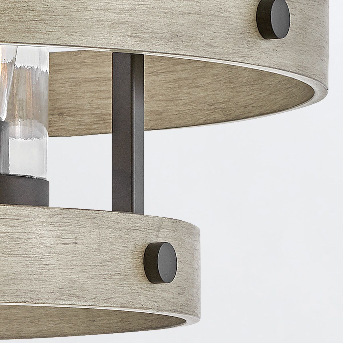 Quintiesse Riverwood4 4 Light Chandelier - Warm Bronze with Warm Ash accents