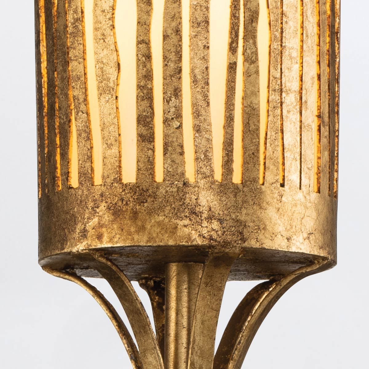 Quintiesse Sawgrass 1 Light Wall Light - Gold Leaf with Antique Glaze