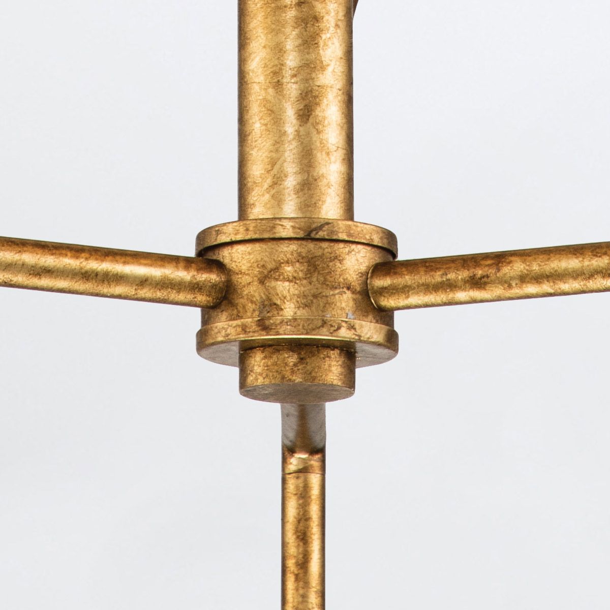 Quintiesse Sawgrass 3 Light Chandelier - Gold Leaf with Antique Glaze