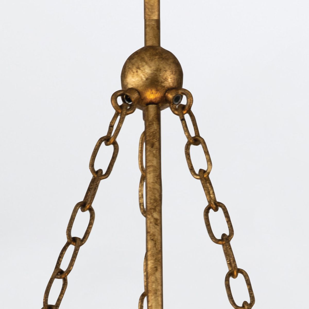 Quintiesse Sawgrass 3 Light Pendant - Gold Leaf with Antique Glaze